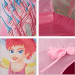 Relaxdays Tente Enfant Intérieur Fille Tente De Jeu Fée Extérieur Rose Princesse 3 Ans HxlxP: 90 X 118 X 115 Cm, Rose -ATMOSPHERA || Songmics Soldes Boutique 10367908 4