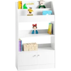 Bibliothèque à Livres Étagère De Rangement Jouets Pour Enfants KMB11-W SoBuy®