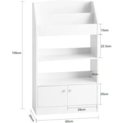 Bibliothèque à Livres Étagère De Rangement Jouets Pour Enfants KMB11-W SoBuy® -ATMOSPHERA || Songmics Soldes Boutique 10405259 3