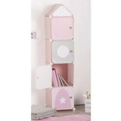 ATMOSPHERA Tour De Rangement Colonne Rose Pour Enfant -ATMOSPHERA || Songmics Soldes Boutique 12939870 3