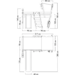 Wickey Lit Enfant, Lit Mezzanine Crazy Smoky Avec Toboggan Lit Maison 90 X 200 Cm - Bleu -ATMOSPHERA || Songmics Soldes Boutique 14819046 5