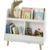 Bibliothèque Étagère à Livres Enfants Étagère De Rangement Jouets Pour Enfants Porte-revues 5 Compartiments Ouverts,SoBuy® KMB19-W -ATMOSPHERA || Songmics Soldes Boutique 14836981 1