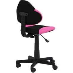 Chaise De Bureau Pour Enfant ALONDRA Fauteuil Pivotant Avec Hauteur Réglable, Revêtement En Mesh Noir/rose -ATMOSPHERA || Songmics Soldes Boutique 15069945 3