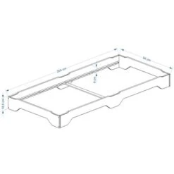 Lot De 2 Lits Superposables RONNY 90 X 200 Cm Couchage Supplémentaire Fonctionnel En Pin Massif Vernis Naturel -ATMOSPHERA || Songmics Soldes Boutique 15070443 2