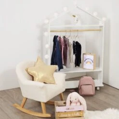 ATMOSPHERA Penderie à Roulettes Enfant Douceur - 80 X 36 X 120 -ATMOSPHERA || Songmics Soldes Boutique 15482461 5