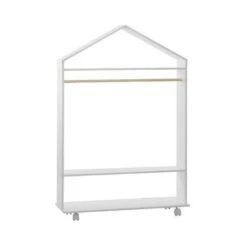 ATMOSPHERA Penderie à Roulettes - 80,5 X 36 X 120 Cm - Blanc - Livraison Gratuite