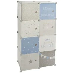 ATMOSPHERA Rangement Penderie Bleu Pour Enfant