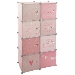 ATMOSPHERA Rangement Penderie Rose Pour Enfant