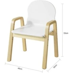 Lot De 2 Chaises Enfant Design Fauteuil Pour Enfants Avec Accoudoirs Et Dossier Chaise Confortable Haute Qualité- Hauteur Réglable,SoBuy® KMB24-Wx2 -ATMOSPHERA || Songmics Soldes Boutique 16799311 3