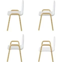 Lot De 2 Chaises Enfant Design Fauteuil Pour Enfants Avec Accoudoirs Et Dossier Chaise Confortable Haute Qualité- Hauteur Réglable,SoBuy® KMB24-Wx2 -ATMOSPHERA || Songmics Soldes Boutique 16799311 4