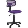 Chaise De Bureau Pour Enfant MILAN Fauteuil Pivotant Et Ergonomique, Siège à Roulettes Avec Hauteur Réglable, Mesh Violet