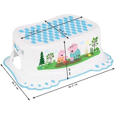 Marche Pieds Antidérapant Pour Enfant Et Bébés Bleu Peppa Pig 4 Marche Pieds Antidérapant Pour Enfant Et Bébés Bleu Peppa Pig – Image 2