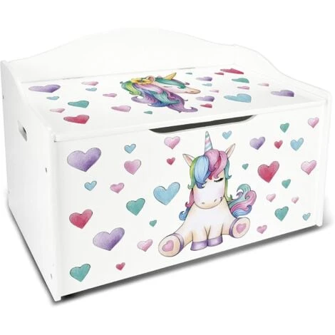 Coffre XL à Jouets En Bois Licorne 3 Coffre XL à Jouets En Bois Licorne