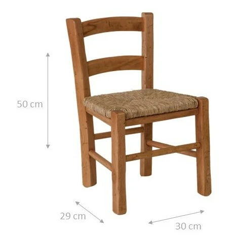 Chaise Bébé En Hêtre Massif Avec Assise Paille Finition Naturelle L 30 X PR29 X H50 Cm 4 Chaise Bébé En Hêtre Massif Avec Assise Paille Finition Naturelle L 30 X PR29 X H50 Cm – Image 2