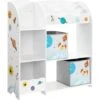 Songmics Étagère De Rangement Pour Jouets Enfant Et Livres, Meuble De Rangement Multifonctionnel, Avec 2 Tiroirs En Tissu, Thème Planètes, Pour Salle De Jeux, Chambre Enfant, Salon, Blanc GKR42WT -ATMOSPHERA || Songmics Soldes Boutique 18816316 1
