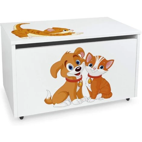 Coffre à Jouets XXL Sur Roues: Chat Et Chien 4 Coffre à Jouets XXL Sur Roues: Chat Et Chien – Image 2