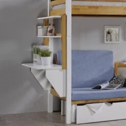 CELESTIN - Lit Mezzanine Enfant 90 X 190 Cm Avec Bureau Et Rangements -ATMOSPHERA || Songmics Soldes Boutique 24498167 3