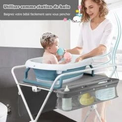 COSTWAY Table à Langer Pour Bébé, Table De Lavage Portable Polyvalente Avec Hauteur Réglable -ATMOSPHERA || Songmics Soldes Boutique 24586563 4