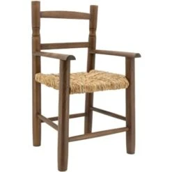 Fauteuil Enfant En Bois De HĂŞtre Marron