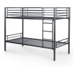 Lit Superposé En Métal Noir 90 X 190 Cm TWINS -ATMOSPHERA || Songmics Soldes Boutique 26097608 4