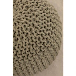 Pouf Rond En Tricot Greicy SKLUM Vert Kaki Ø42 Cm -ATMOSPHERA || Songmics Soldes Boutique 26924277 4