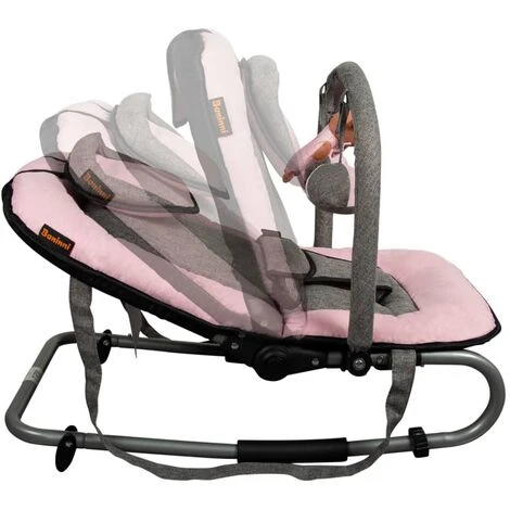 Transat Pour Bébé Admiro Rose Et Gris Baninni 7 Transat Pour Bébé Admiro Rose Et Gris Baninni – Image 5