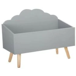 Coffre À Jouets En Bois Forme Nuage Gris Atmosphera For Kids