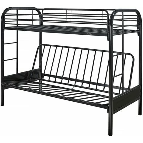 Lit Mezzanine POLO - 90 X 190 Cm - Noir 3 Lit Mezzanine POLO - 90 X 190 Cm - Noir