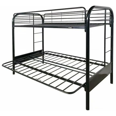 Lit Mezzanine POLO - 90 X 190 Cm - Noir 5 Lit Mezzanine POLO - 90 X 190 Cm - Noir – Image 3