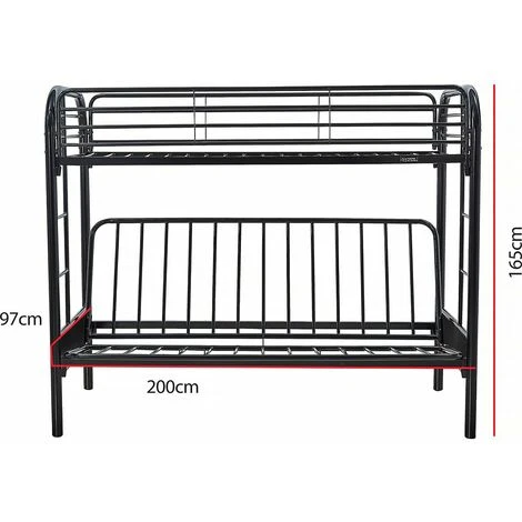 Lit Mezzanine POLO - 90 X 190 Cm - Noir 6 Lit Mezzanine POLO - 90 X 190 Cm - Noir – Image 4