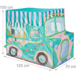 Relaxdays Tente Enfants, Cabane De Jeu, Motif Voiture, Intérieur Et Extérieur, HLP 100 X 70 X 120 Cm, Dès 3 Ans, Coloré -ATMOSPHERA || Songmics Soldes Boutique 31803453 4