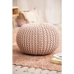 Pouf Rond En Tricot Greicy SKLUM Rose Noisette Ø70 Cm 8 Pouf Rond En Tricot Greicy SKLUM Rose Noisette Ø70 Cm -ATMOSPHERA || Songmics Soldes Boutique 33109989 2