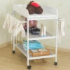 84 * 72 * 90cm Multifonctionnel Portable Table à Langer Pour Bébé Avec Roulettes Avec 2 étagères De Rangement -ATMOSPHERA || Songmics Soldes Boutique 33220768 1