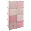 ATMOSPHERA Armoire Penderie Enfants Univers 124cm Rose