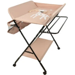 Table à Langer Pliante Avec Panier De Rangement Pour Nouveaux-Nés Chambre Bébé - Rose Clair 9 Table à Langer Pliante Avec Panier De Rangement Pour Nouveaux-Nés Chambre Bébé - Rose Clair -ATMOSPHERA || Songmics Soldes Boutique 37403152 3