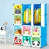 Armoires Etagères Plastiques Enfants Bleu, 12 Cubes Armoires Meubles De Rangement Pour Vêtements Chaussures Jouets Cartoon -ATMOSPHERA || Songmics Soldes Boutique 39299949 1