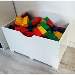 Coffre à Jouets En Bois Blanc 2 En 1 Thème Pat'Patrouille -ATMOSPHERA || Songmics Soldes Boutique 39496165 5