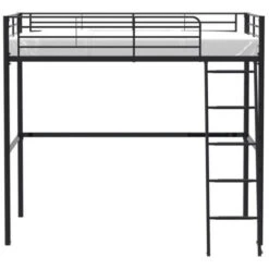 Lit Mezzanine En Métal - Noir - Sommier Inclus - 140 X 200 Cm - ELIOT -ATMOSPHERA || Songmics Soldes Boutique 39606978 3