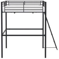 Lit Mezzanine En Métal - Noir - Sommier Inclus - 140 X 200 Cm - ELIOT -ATMOSPHERA || Songmics Soldes Boutique 39606978 4