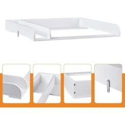 WOLTU Table à Langer Accessoires Blanc Pour Bébé En MDF -ATMOSPHERA || Songmics Soldes Boutique 39949144 4