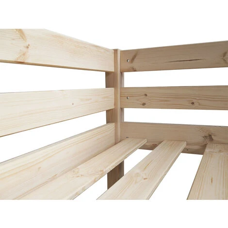 Lit Mezzanine Aaron Bois Naturel 90x190 Cm 4 Lit Mezzanine Aaron Bois Naturel 90x190 Cm – Image 2