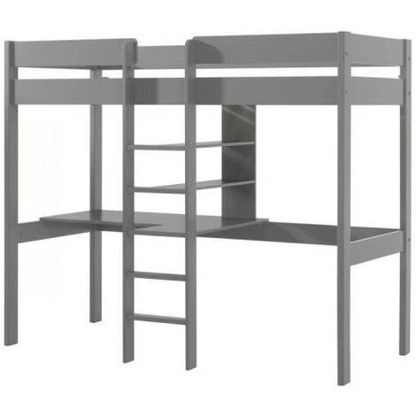 Lit Mezzanine 90x200 Cm Pin Massif Gris Pino 2 3 Lit Mezzanine 90x200 Cm Pin Massif Gris Pino 2