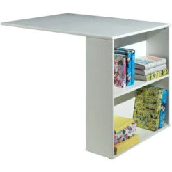 Chambre Enfant 5 Pièces Lit Bureau 2 Commodes Et étagère Pin Massif Blanc Pino 90x200 Cm -ATMOSPHERA || Songmics Soldes Boutique 40720356 3