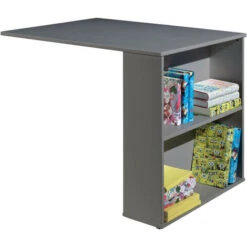 Chambre Enfant 4 Pièces Lit Bureau étagère Et Commode 4 Tiroirs Pin Massif Gris Pino 90x200 Cm -ATMOSPHERA || Songmics Soldes Boutique 40721337 3