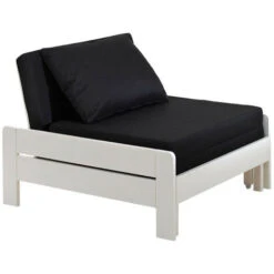 Chambre Enfant 2 Pièces Lit Et Fauteuil Transformable Pin Massif Blanc Pino 90x200 Cm -ATMOSPHERA || Songmics Soldes Boutique 40721745 4