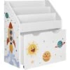 Songmics Étagère Pour Jouets, 3 Compartiments Bibliothèque Pour Enfants, Boîte à Jouets Mobile, Avec Roulettes, Multi-Usage, Pour Chambre D'enfant Et Salle De Jeux, Blanc GKR41WT -ATMOSPHERA || Songmics Soldes Boutique 45640710 1