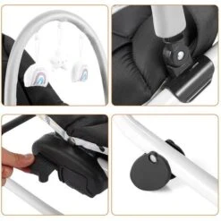 Transat Bébé LUCKZON Transat Balancelle Avec Barre De Jeu, Dossier Inclinable, Jusqu'à 9 Kg 10 Transat Bébé LUCKZON Transat Balancelle Avec Barre De Jeu, Dossier Inclinable, Jusqu'à 9 Kg -ATMOSPHERA || Songmics Soldes Boutique 46355414 4