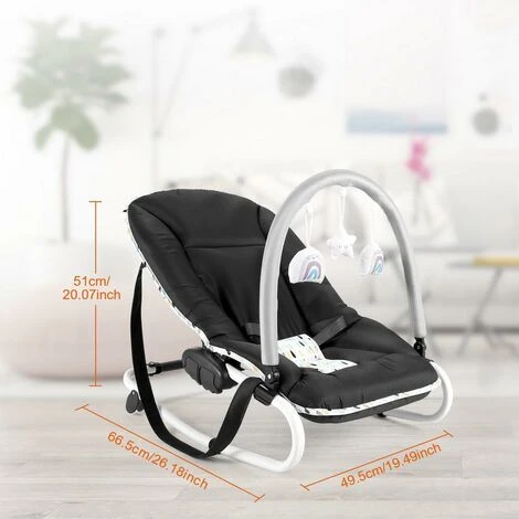 Transat Bébé LUCKZON Transat Balancelle Avec Barre De Jeu, Dossier Inclinable, Jusqu'à 9 Kg 7 Transat Bébé LUCKZON Transat Balancelle Avec Barre De Jeu, Dossier Inclinable, Jusqu'à 9 Kg – Image 5