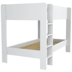 Lit Superposé HOPE 90x190 + 2 Sommiers / Blanc/ 198x107x145 -ATMOSPHERA || Songmics Soldes Boutique 47142984 5