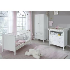 Armoire Enfant 2 Portes 2 Tiroirs Mélaminé Blanc Leone -ATMOSPHERA || Songmics Soldes Boutique 47595351 5